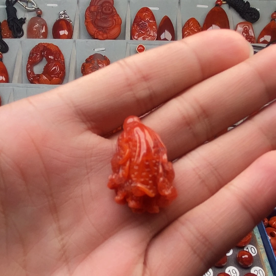 南红玛瑙未镶嵌吊坠(不含链)