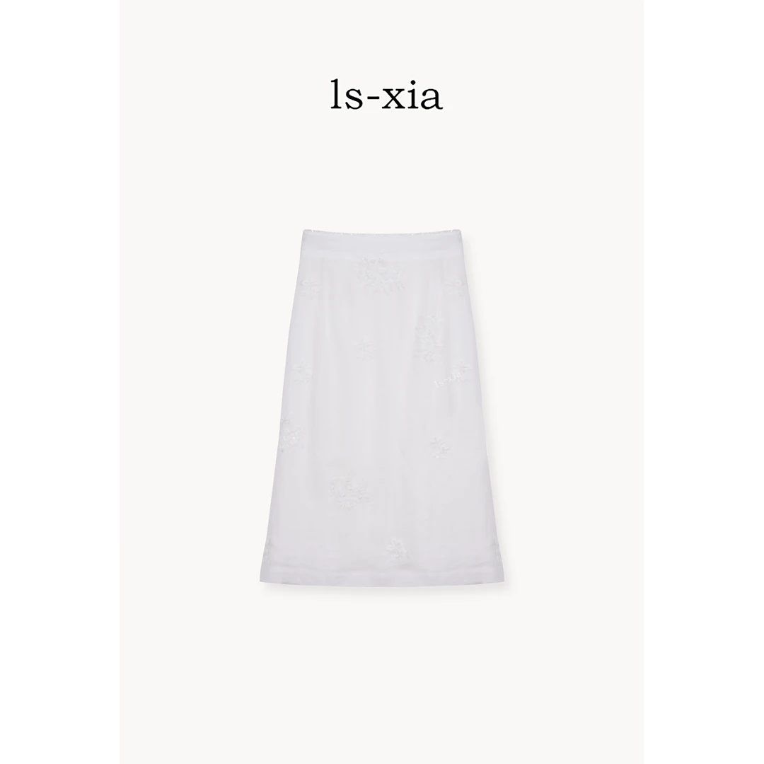 【白瓷·裙子】100%苎麻·时尚休闲夏季气质优雅浪漫