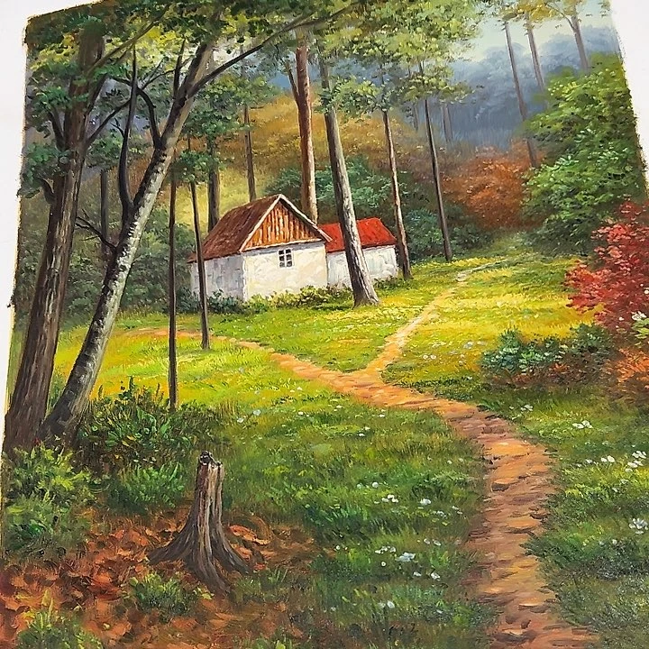 油画会一直仔仔细细