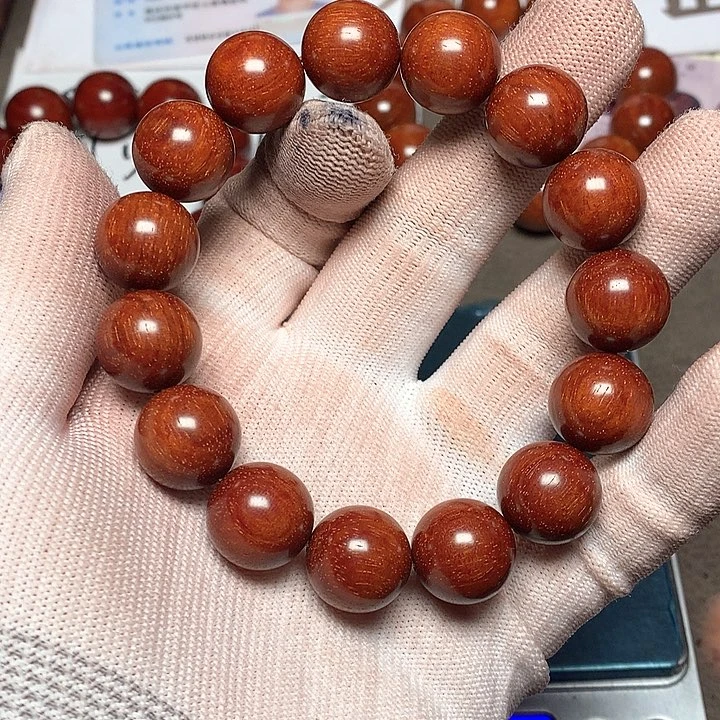 檀香紫檀（小叶紫檀）手串/手链15 15颗鱼鳞高密
