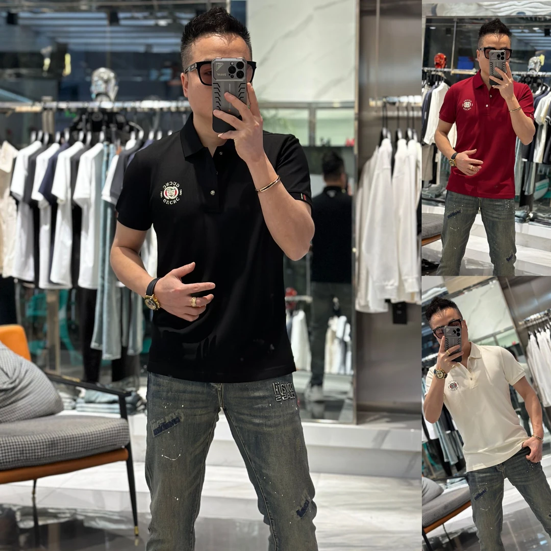 【发现者】2025夏季男士休闲小刺绣轻奢短袖POLO衫百搭舒适OY~98601