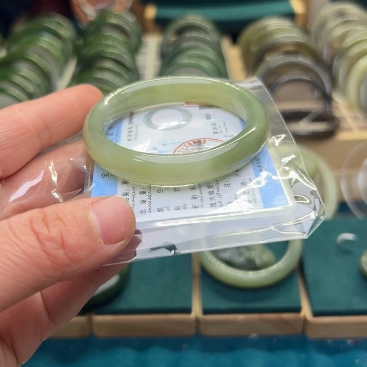 和田玉手镯未镶嵌51圈围80668