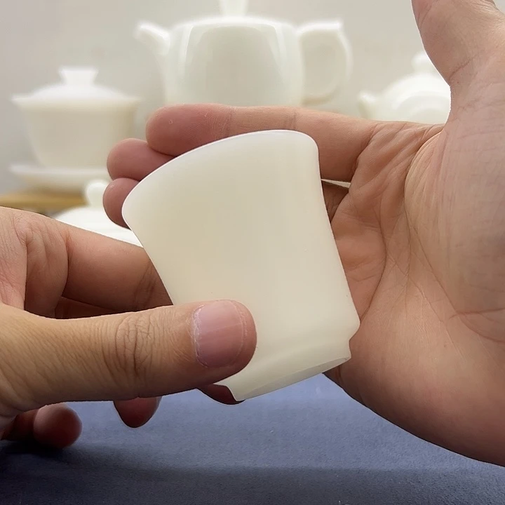 陶德化璞玉素烧闻香杯