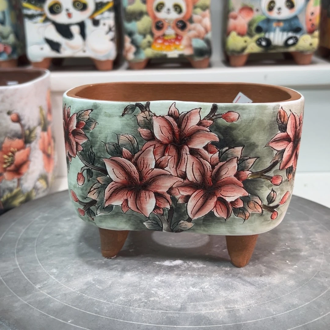 天工造物手绘花盆367微瑕