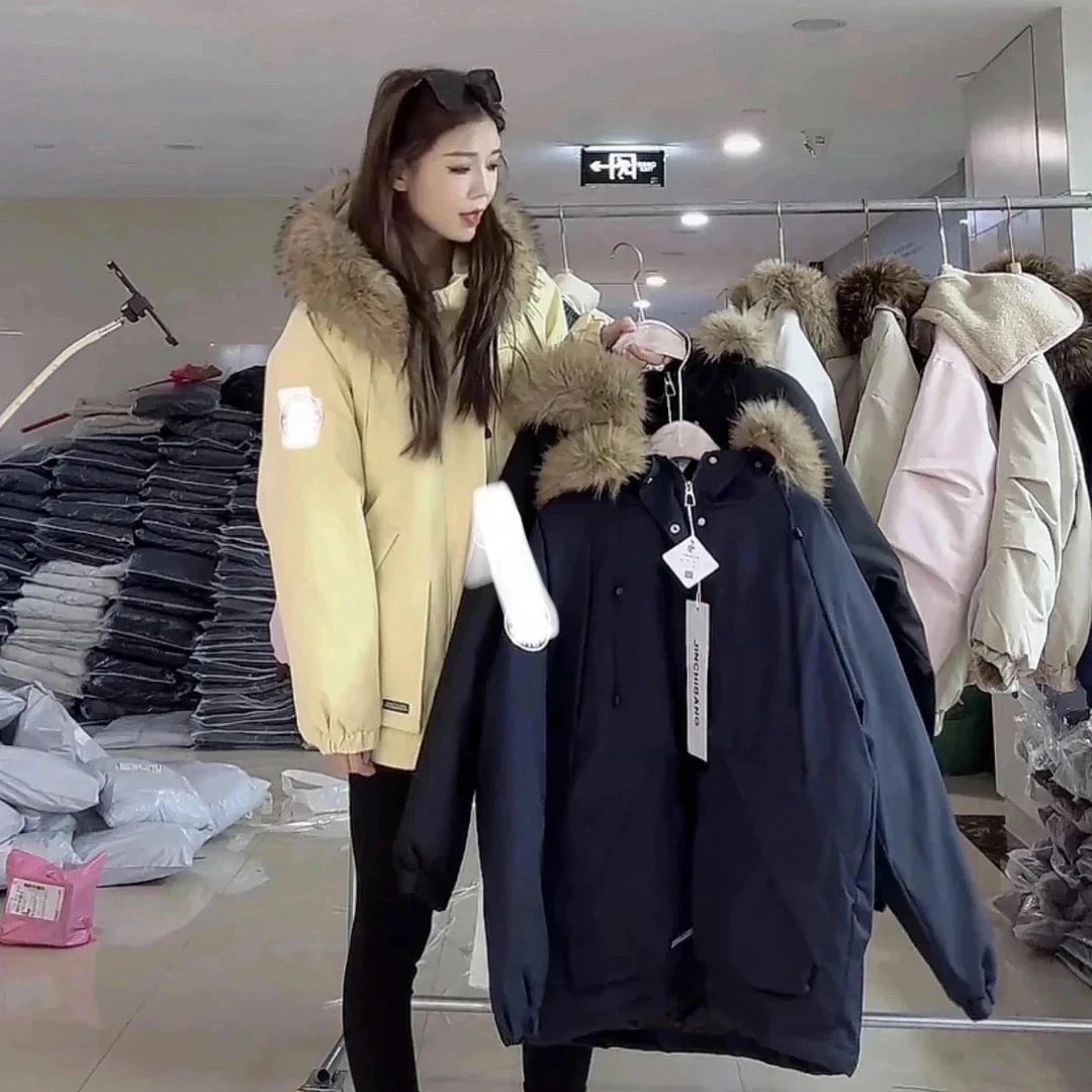 【柒汐】推荐冬季设计感派克连帽棉服外套667