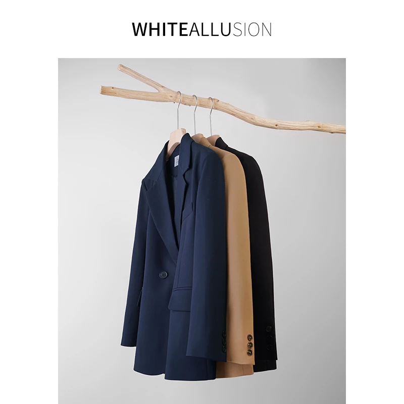 素典【独立西装】休闲西装外套气质宽松收腰时尚通勤小西服1296