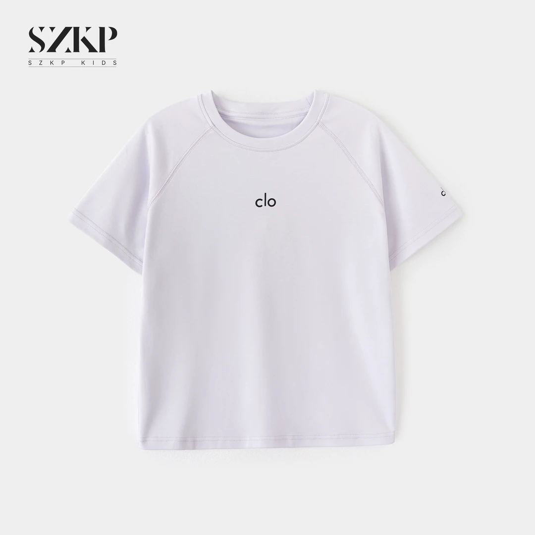 SZKP夏季新款透气儿童薄款中大童休闲女童短袖字母t恤BGYX551460