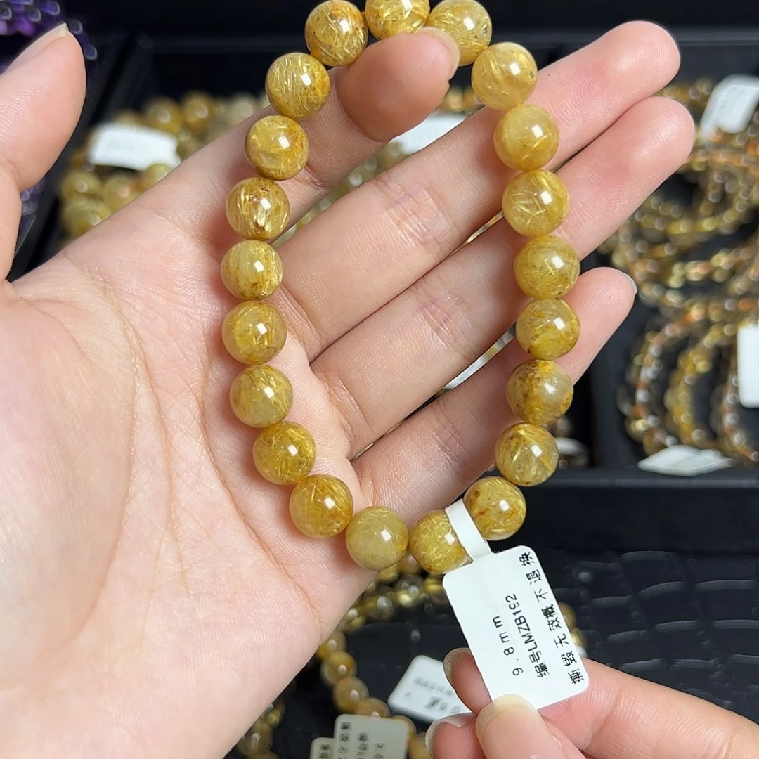 未镶嵌手链水晶天然金发晶