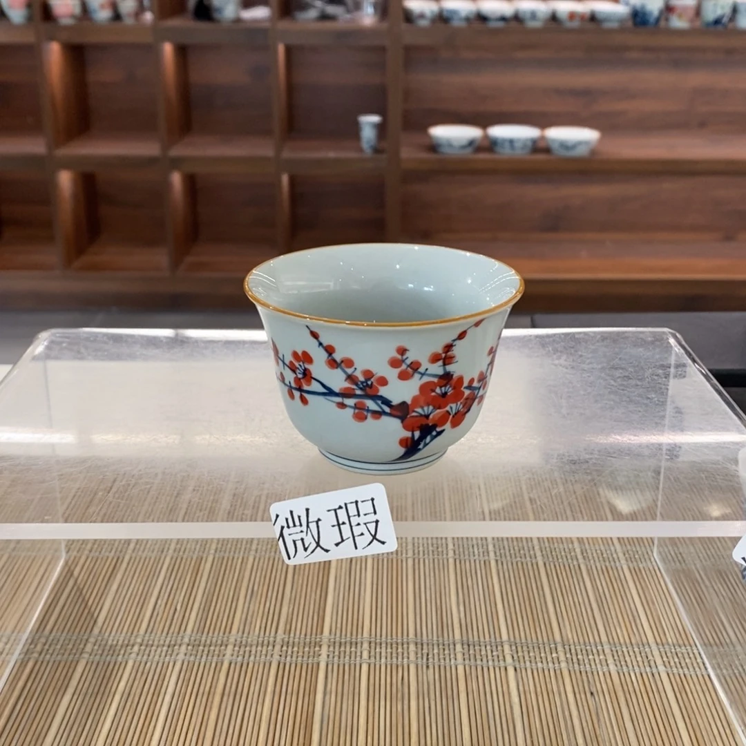 釉下彩老陶泥手工绘制