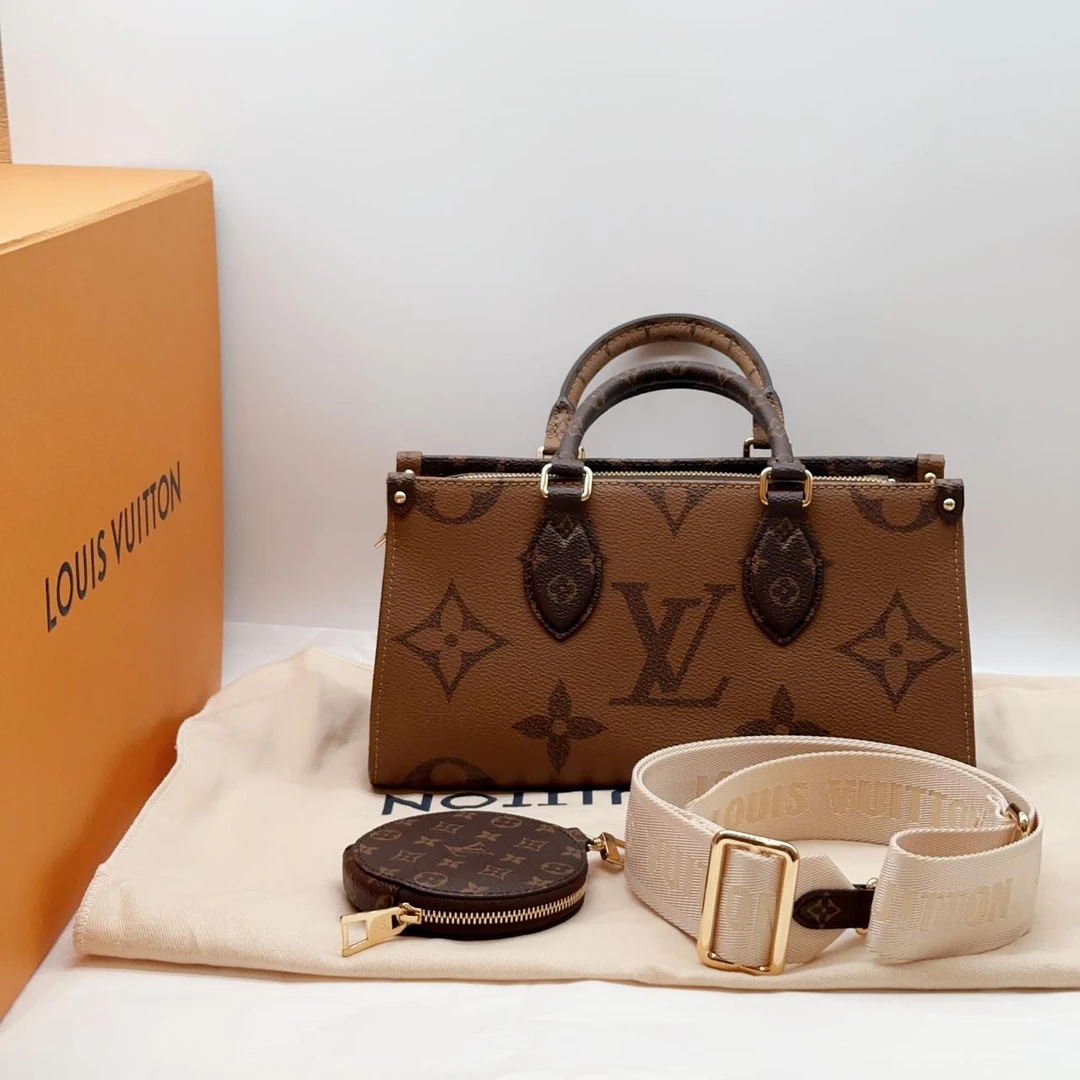 99新 LouisVuitton/路易威登 路易威登/LV Onthego 棕色 大老花