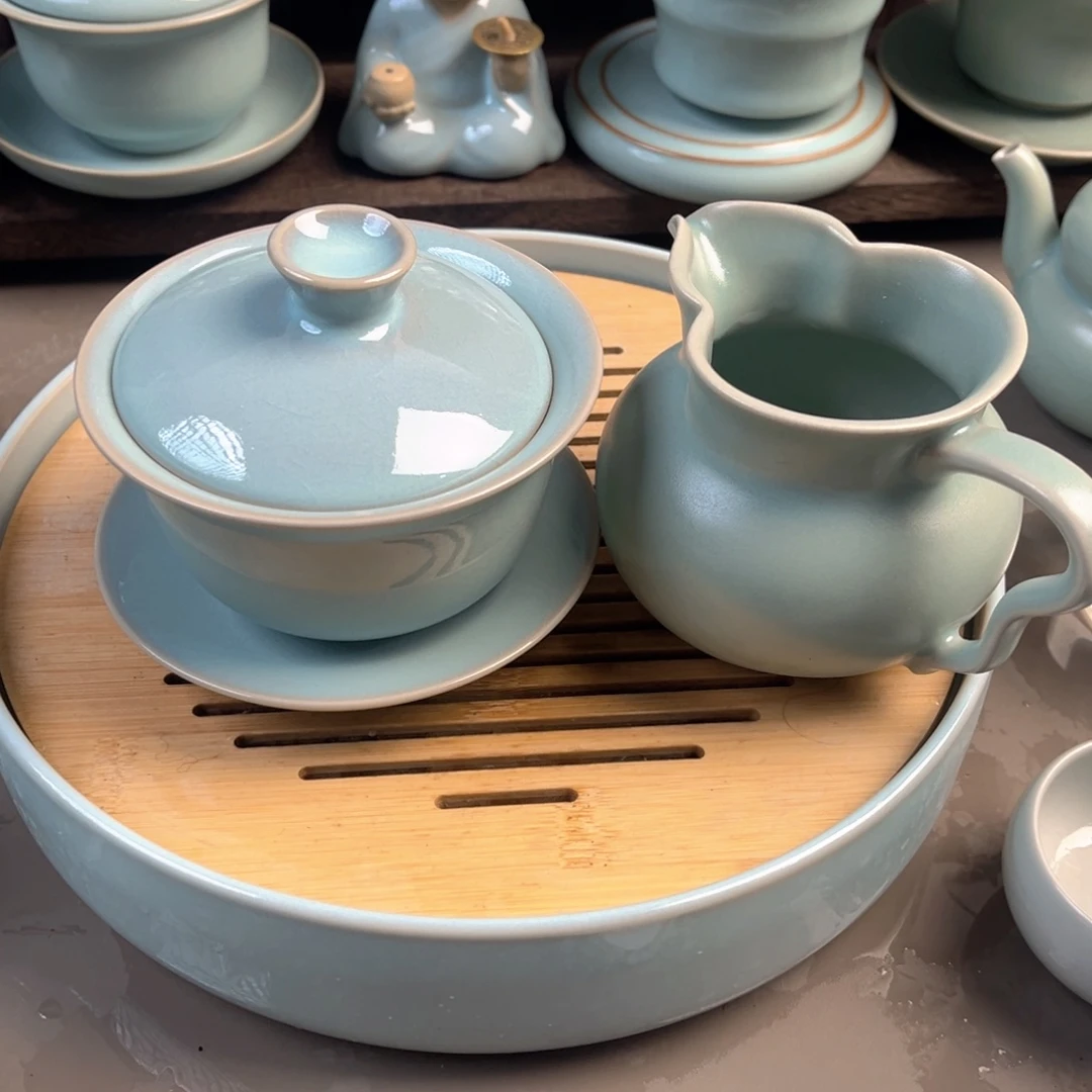 w***l陶摆件天青色或黄褐色等色或