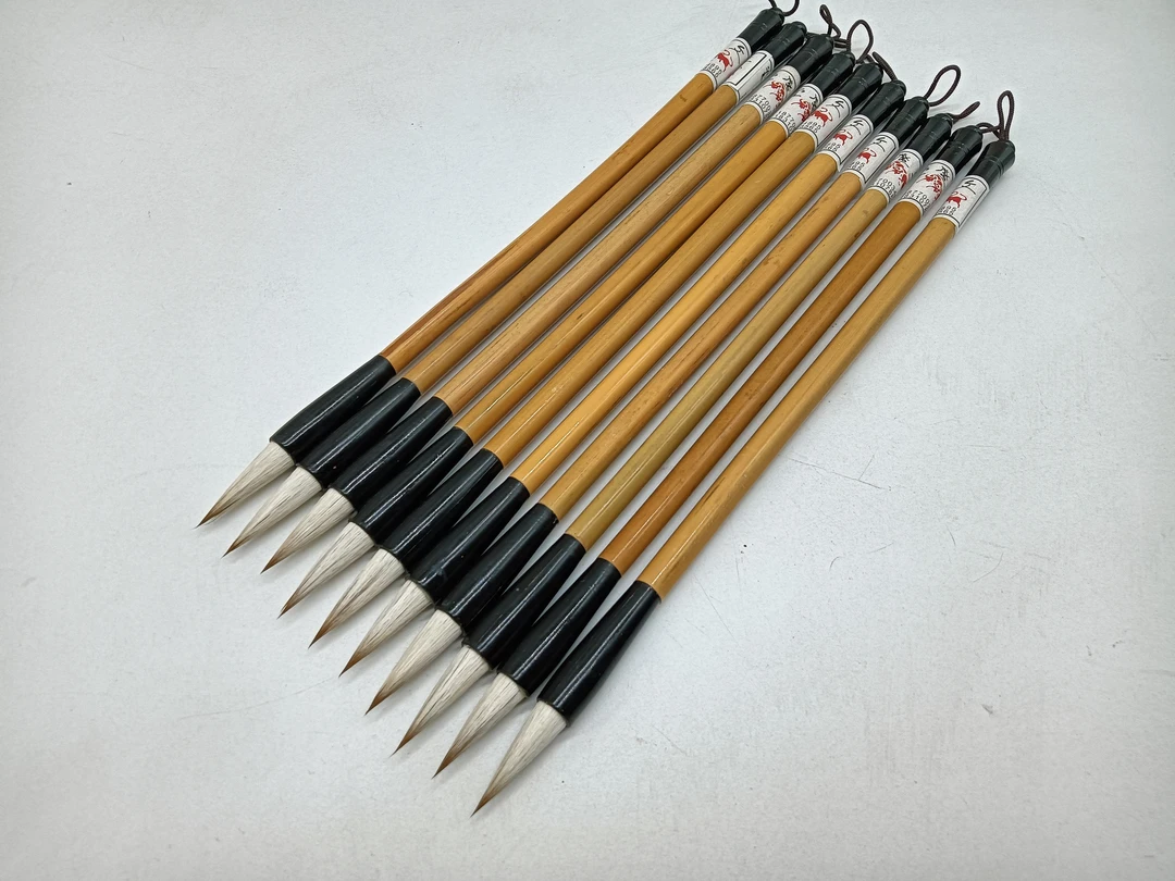 《文盛堂笔庄》古法兼毫出锋2.5cm口经0.7cm（十支包装）