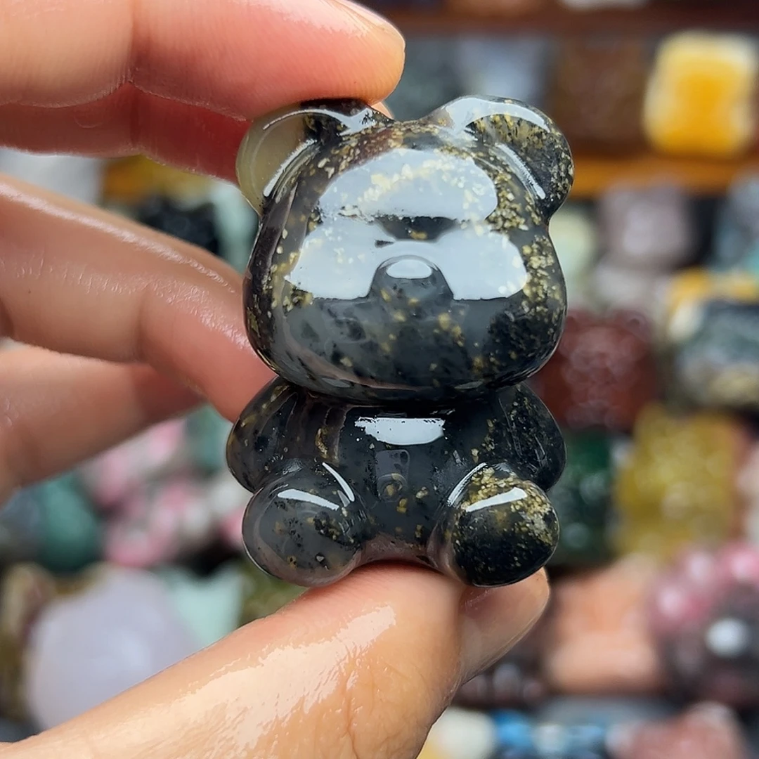 石材醒狮小白水墨桂花