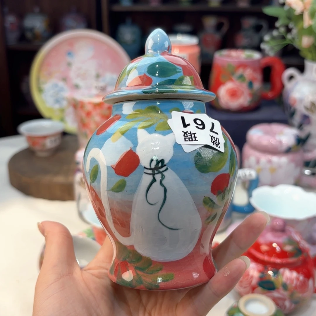 景德镇手绘高温釉下彩陶瓷茶具