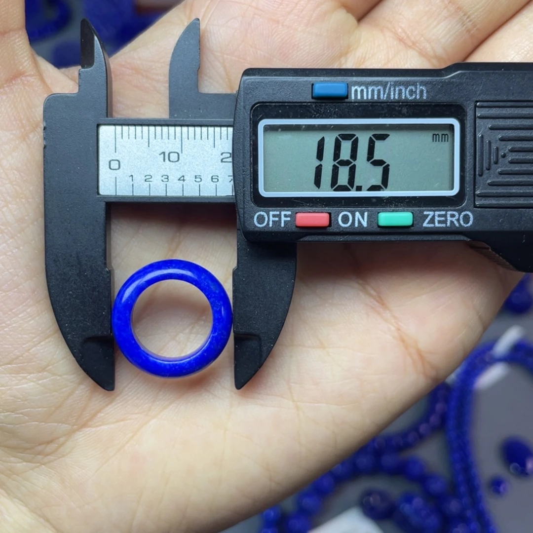 青金石未镶嵌12mm内径指环