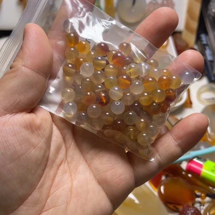 晨***曦玛瑙/玉髓未镶嵌颈饰001