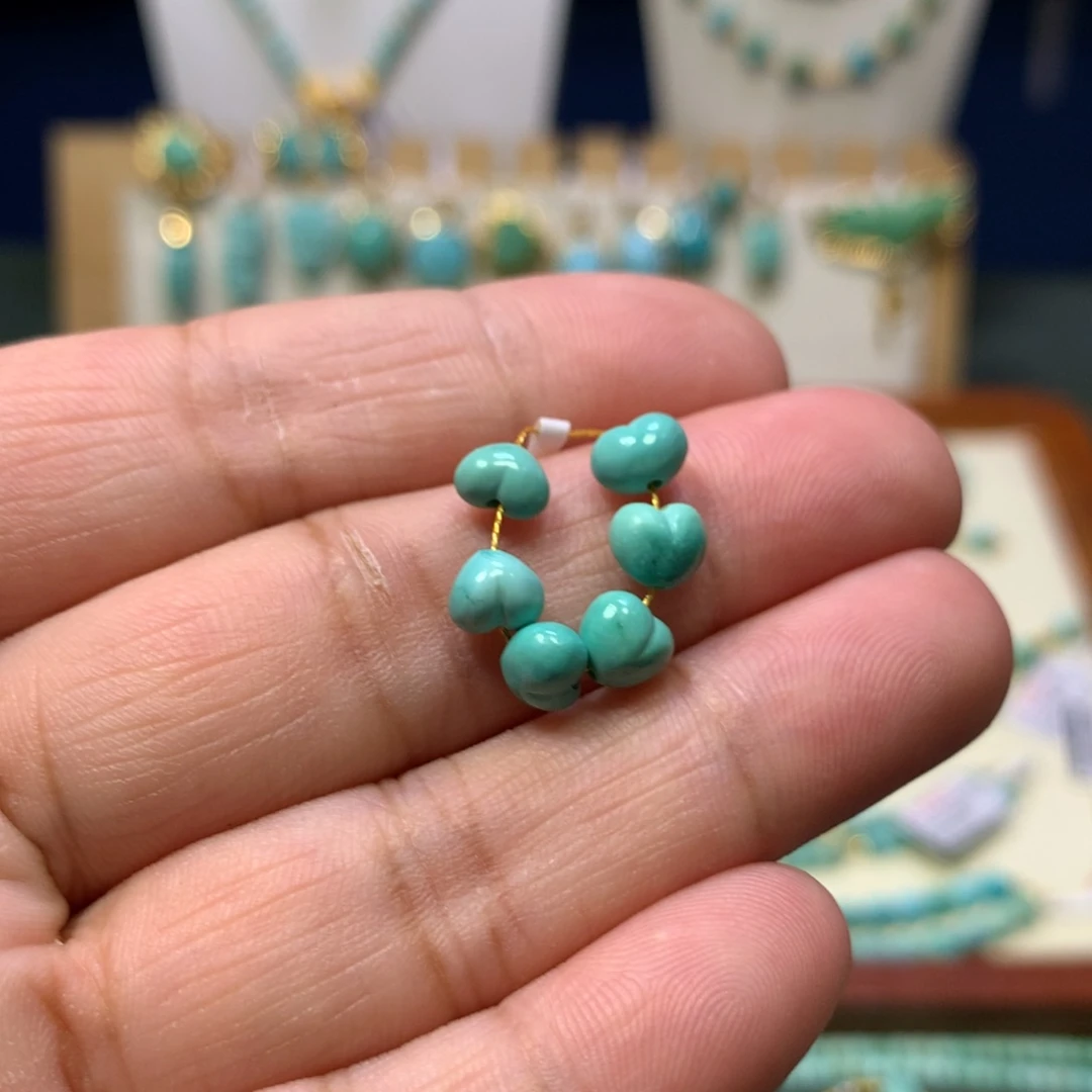 未镶嵌绿松石小屁桃6mm