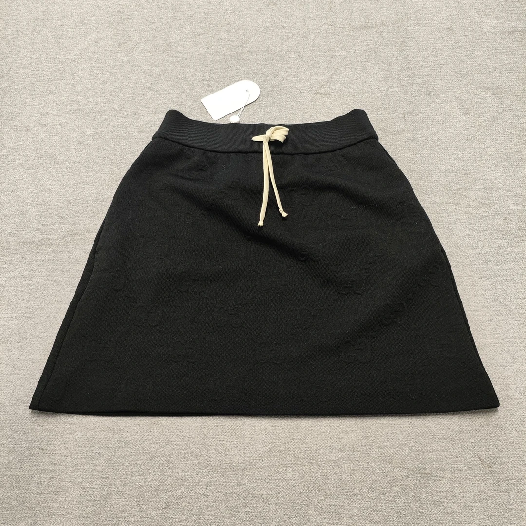95新 GUCCI/古驰 麦殿/纯棉女士短裙XS码黑色/250209ZYTYY128