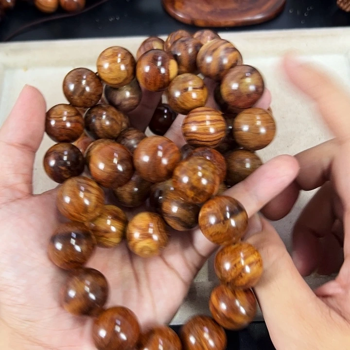 黄花梨/降香黄檀手串/手链20mm圆珠瑕疵介意不拍