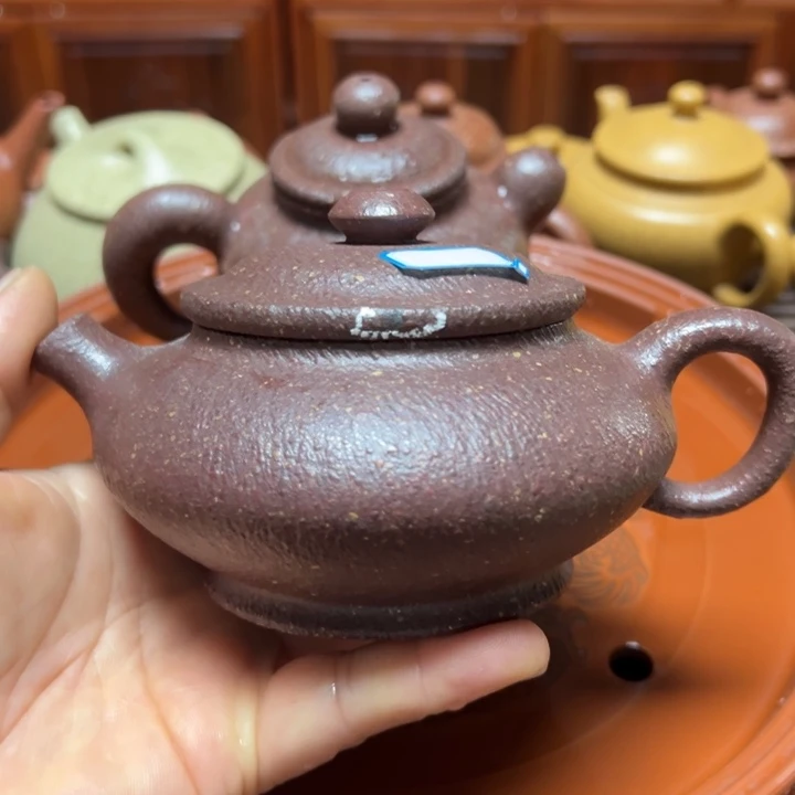 山***峰茶杯紫砂宜兴原矿紫五彩泥料
