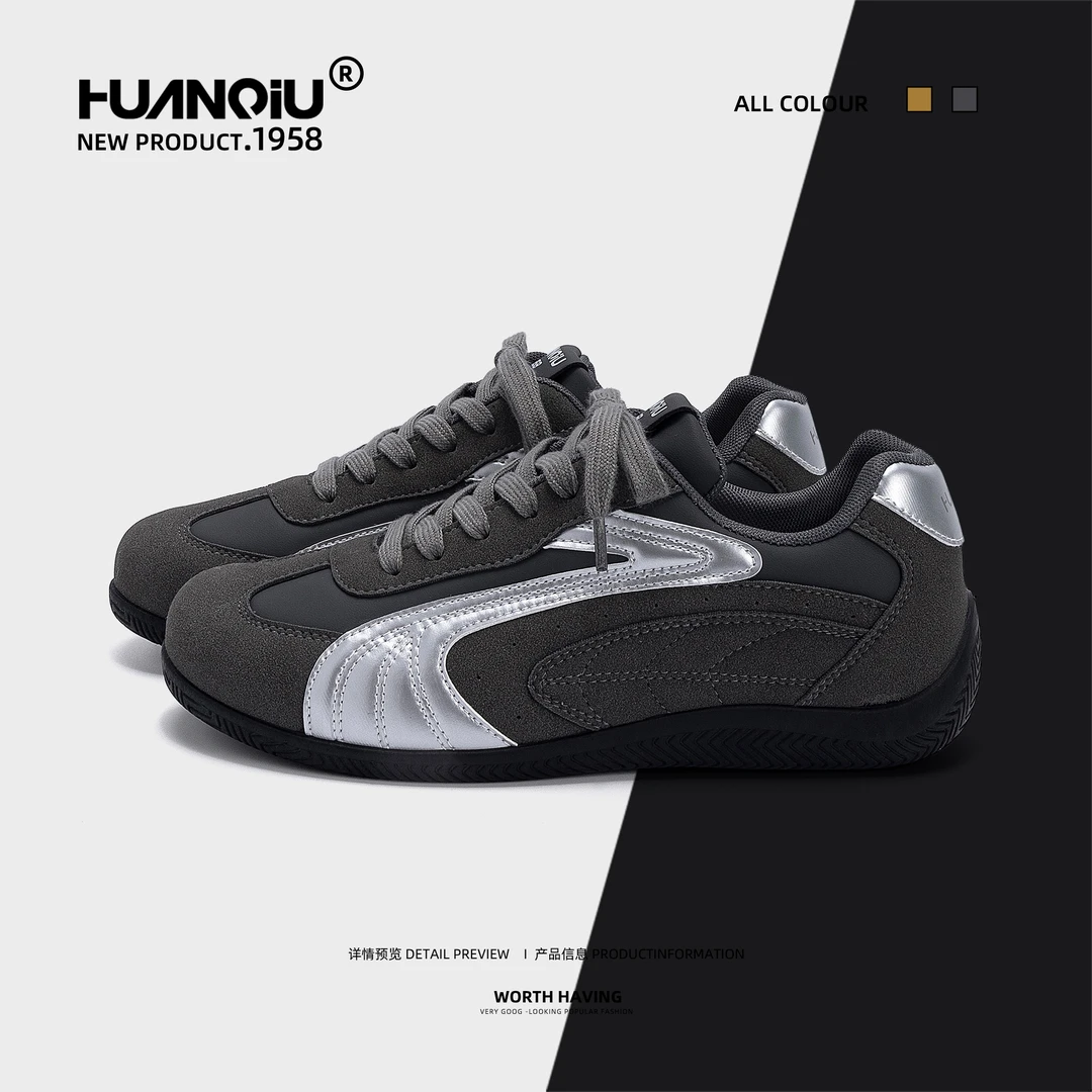 环球复古德训鞋子男2025新款秋季内增高鞋子男舒适百搭休闲赛车鞋