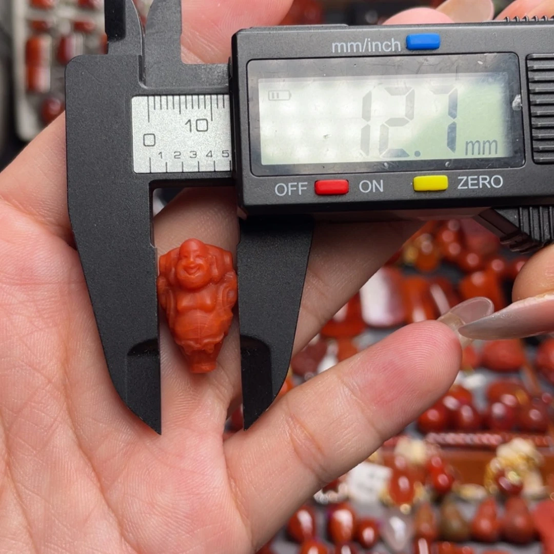 【闪购商品】未镶嵌弥勒佛三通12m南红玛瑙不**班