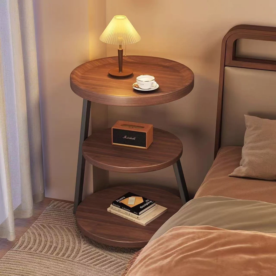 沙发边几茶几客厅家用小户型圆形边桌置物架角几床头桌子客厅茶几