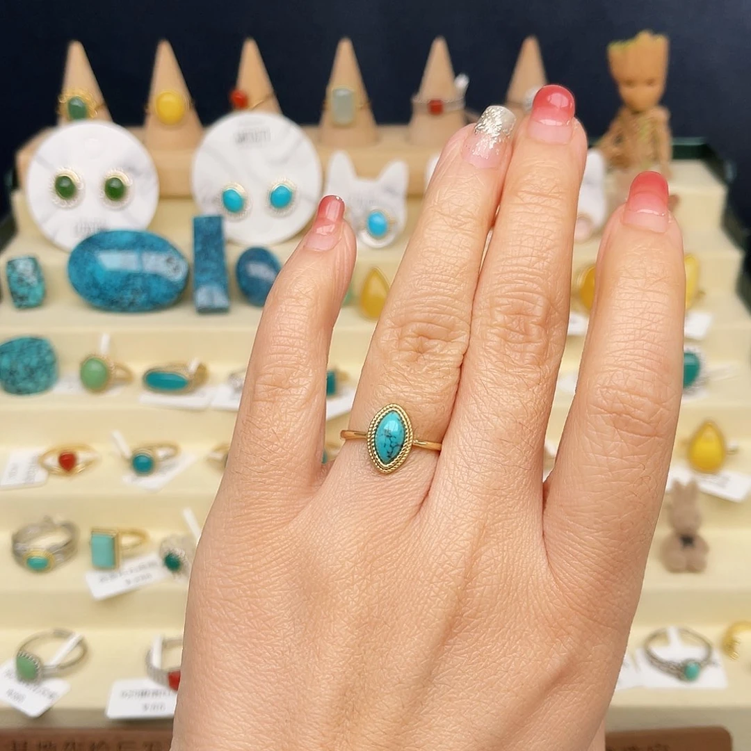 绿松石戒指合金女戒