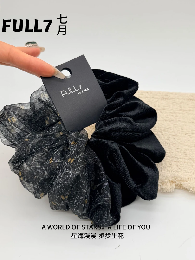 578【FULL 7】日韩轻职风欧美风甜美风发饰丝绒法式千金风发圈发绳