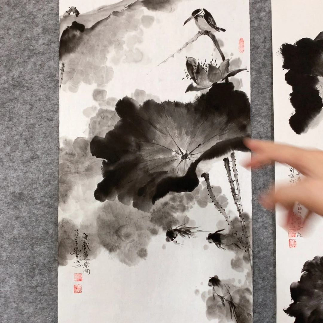 国画花鸟作品写意