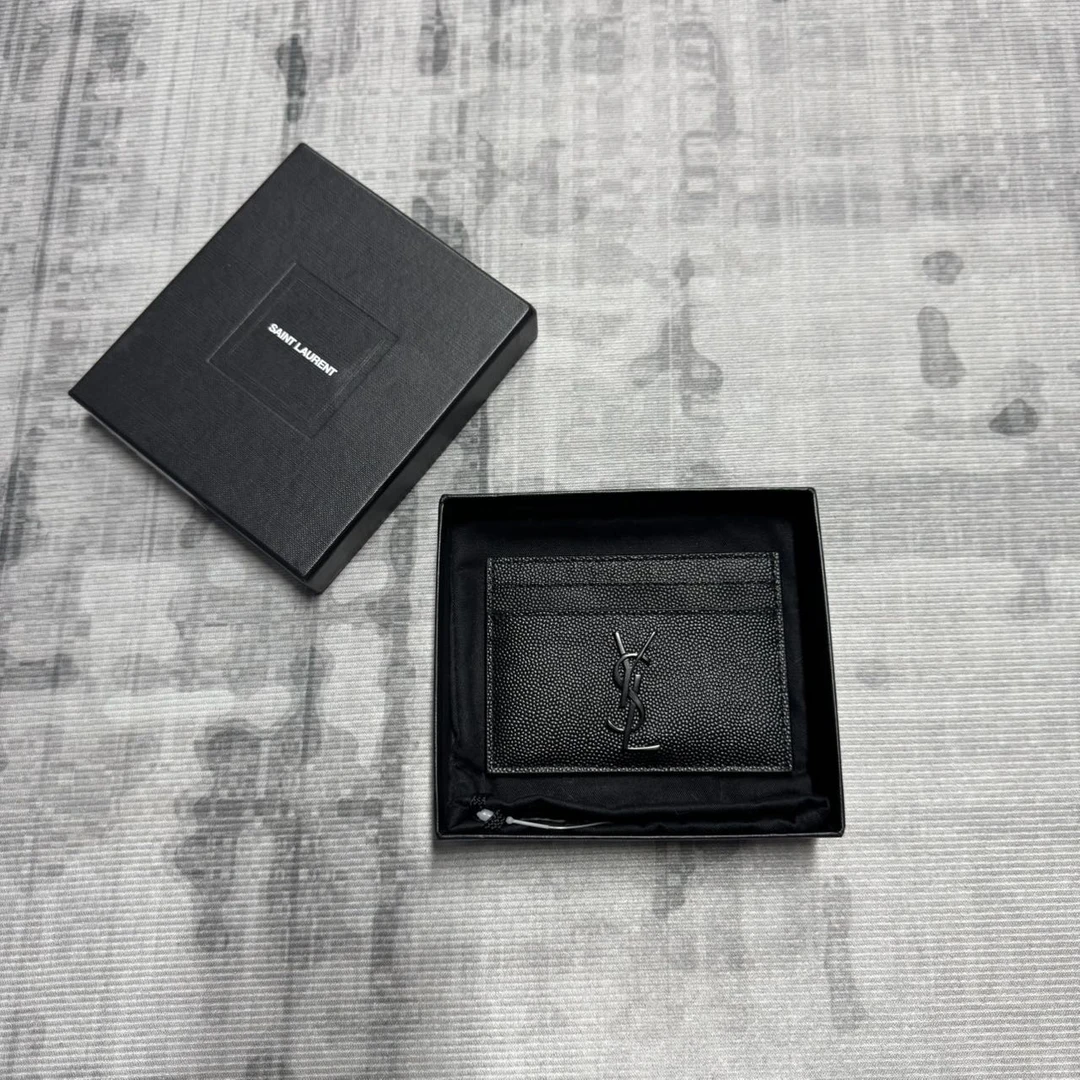 YSL/圣罗兰 卡包 黑色鱼子酱卡包 hz6666/2509