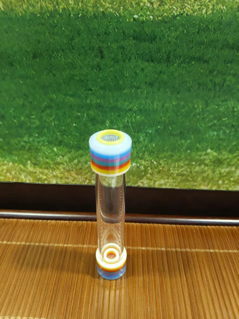 【鸣烜】直径20彩虹黄蛉筒便携玻璃竹蛉筒
