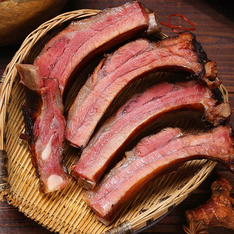 【拍3送1到手4斤腊排骨】恩施高山柴火烟熏土猪腊排骨农村腊肉