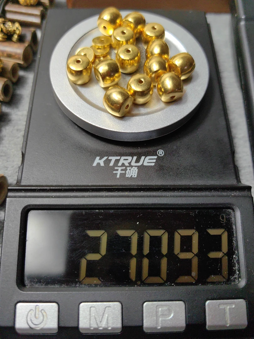 足金999光珠金珠黄金文玩配饰