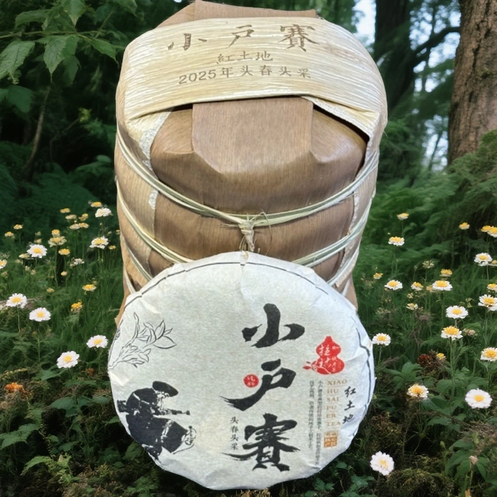 2025年小户赛红土地头春普洱生茶100克/6饼