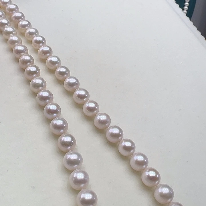 淡水珍珠颈饰银S925镶嵌➕8-8.5高品极光炫彩