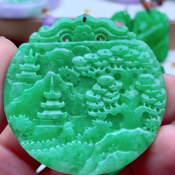 翡翠未镶嵌吊坠(不含链)