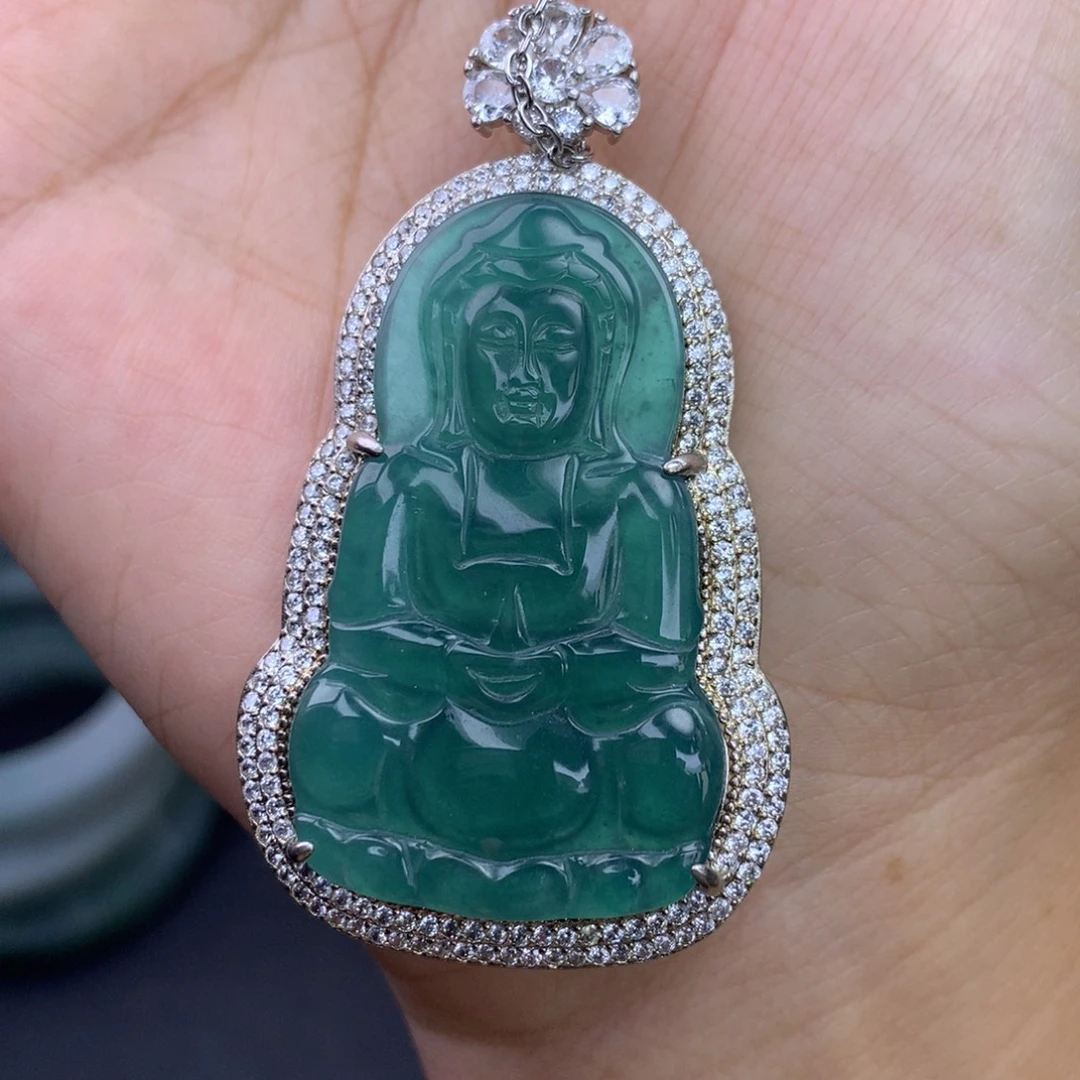 翡翠未镶嵌挂件吊坠