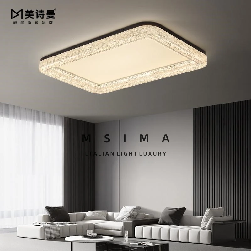 意式极简全铜客厅吸顶灯现代卧室轻奢高级感大气主灯全屋中山灯具