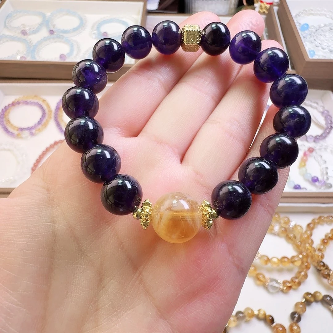 水晶手链未镶嵌乌拉圭紫水晶