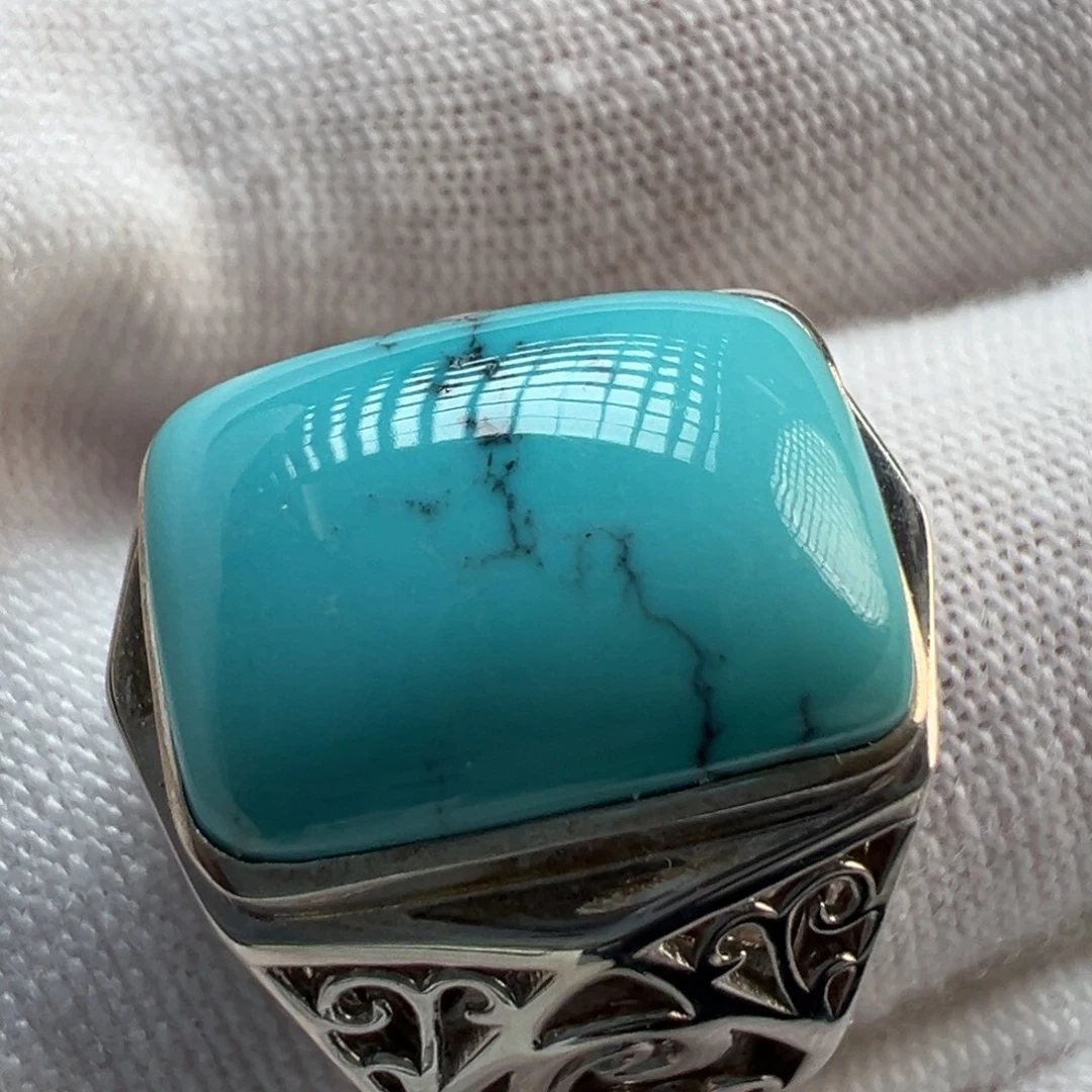 绿松石银S925镶嵌配饰