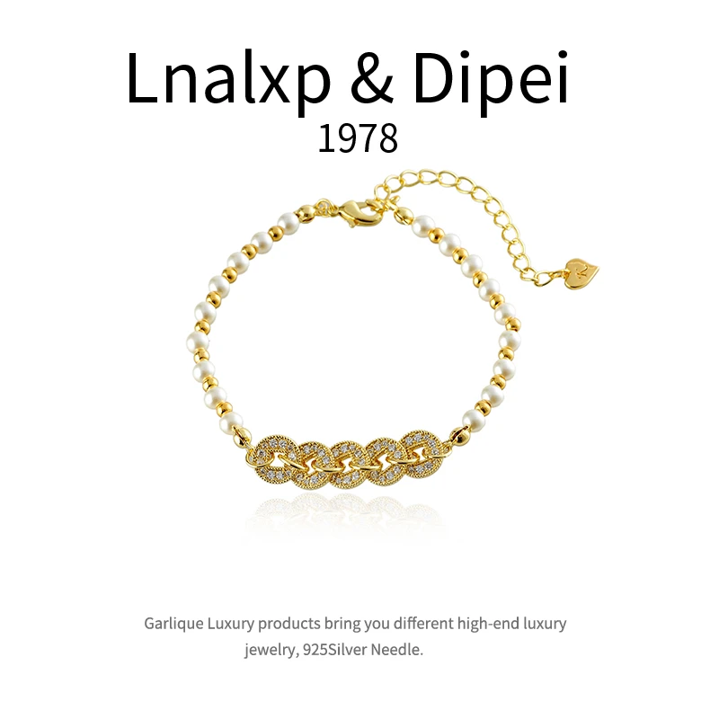 铜合金合成锆石手链 7220-法★【珠光五帝钱】春Dipei限定 手链