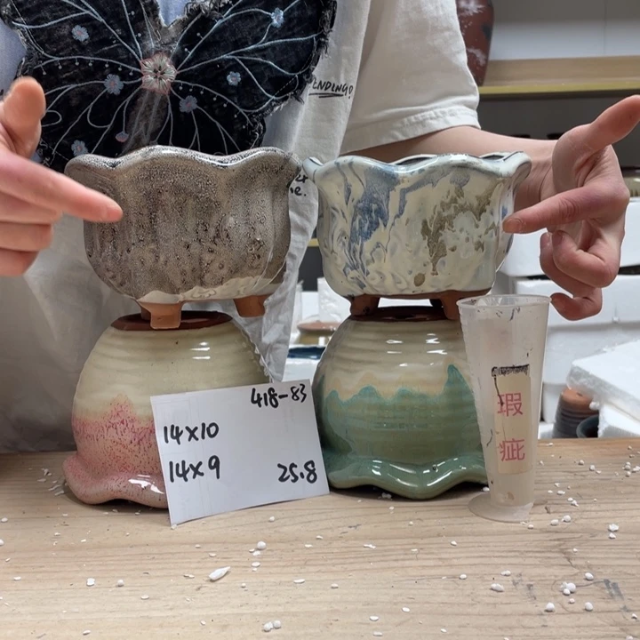 紫砂花盆多肉陶土花盆微瑕83