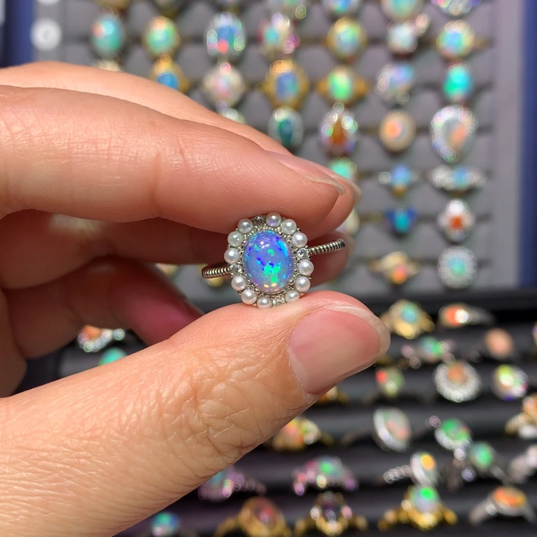 欧泊银S925镶嵌戒指款式