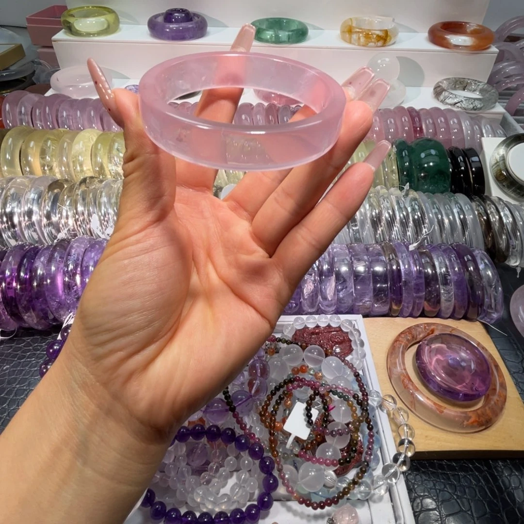 水晶手镯未镶嵌手镯60.6圈口9号