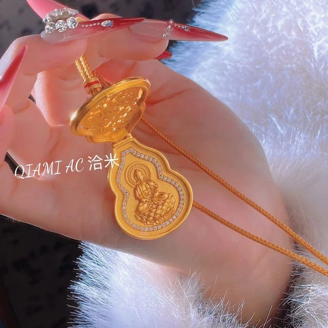 QIAMI AC 洽米高定【可开如来镶嵌葫芦】新中式轻奢时尚复古吊坠