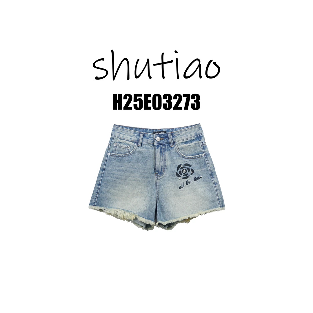 【SHUTIAO】2025夏季：新款小众设计款短裤H25E03273