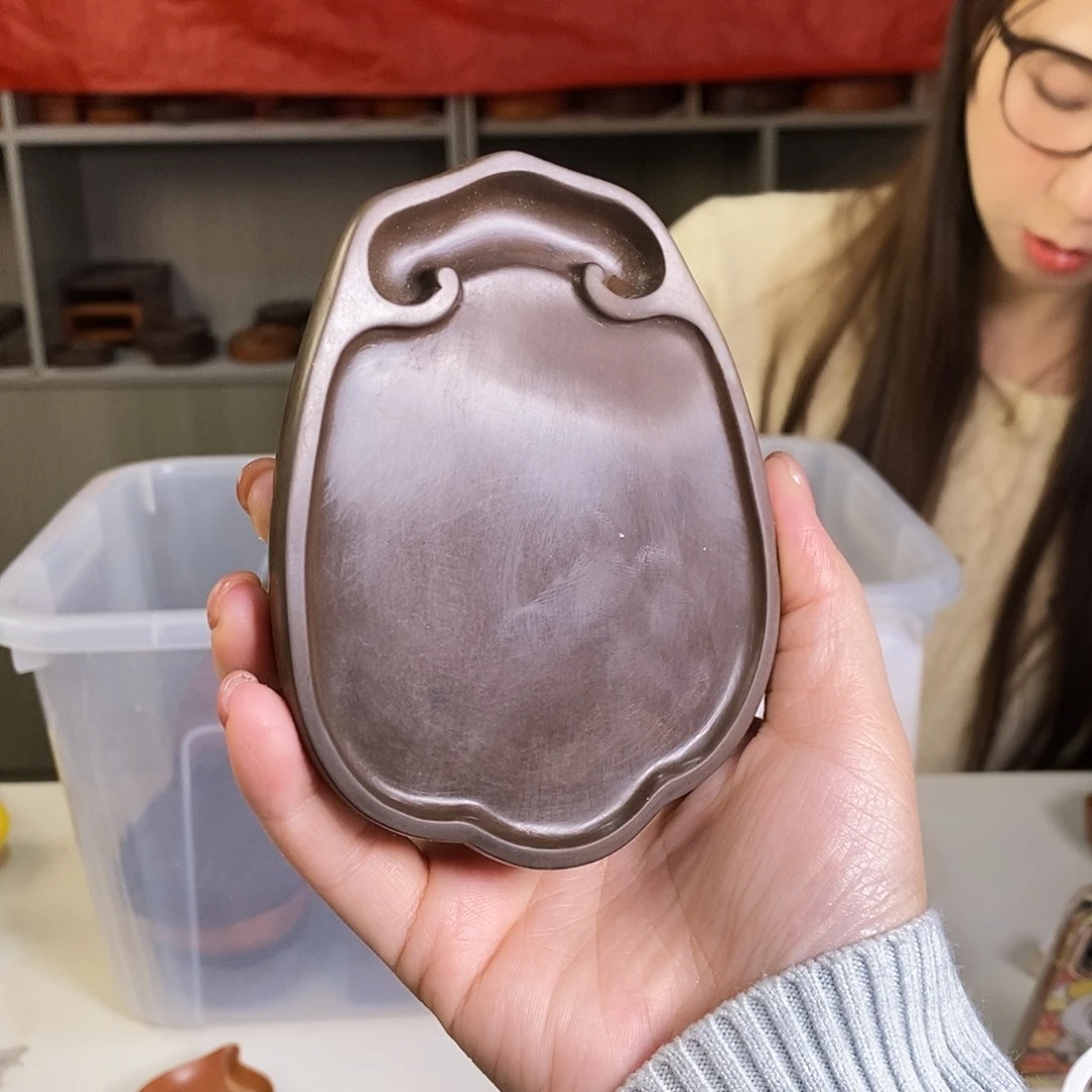 微瑕素鸣澄泥砚台