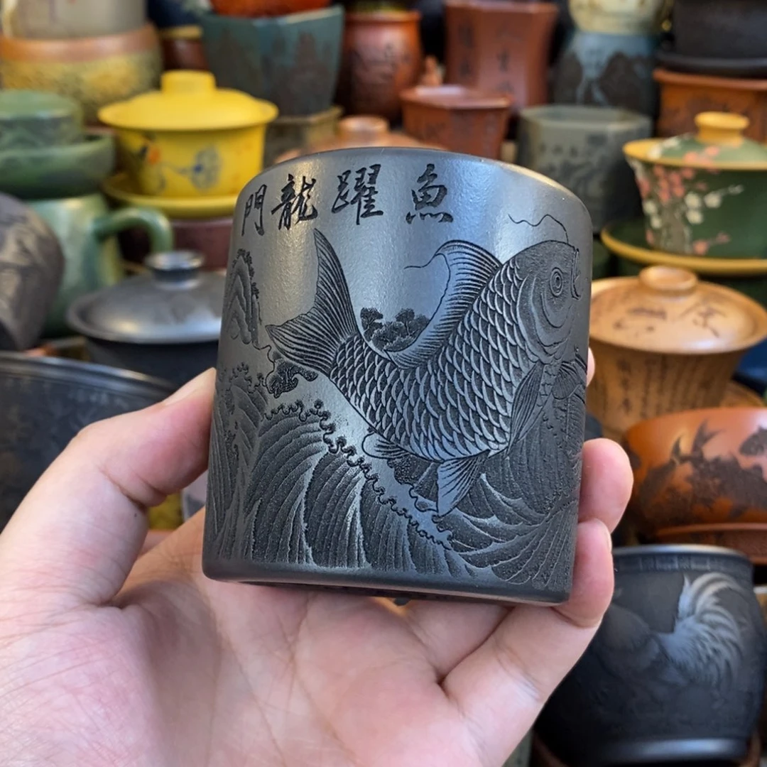 紫砂公道杯宜兴全手工紫砂杯