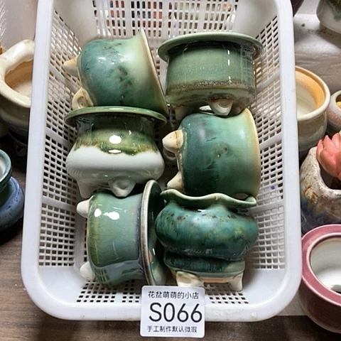 紫砂花盆066微瑕品口径5到6左右
